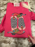 Checkered Cowboy Boots - Pullover