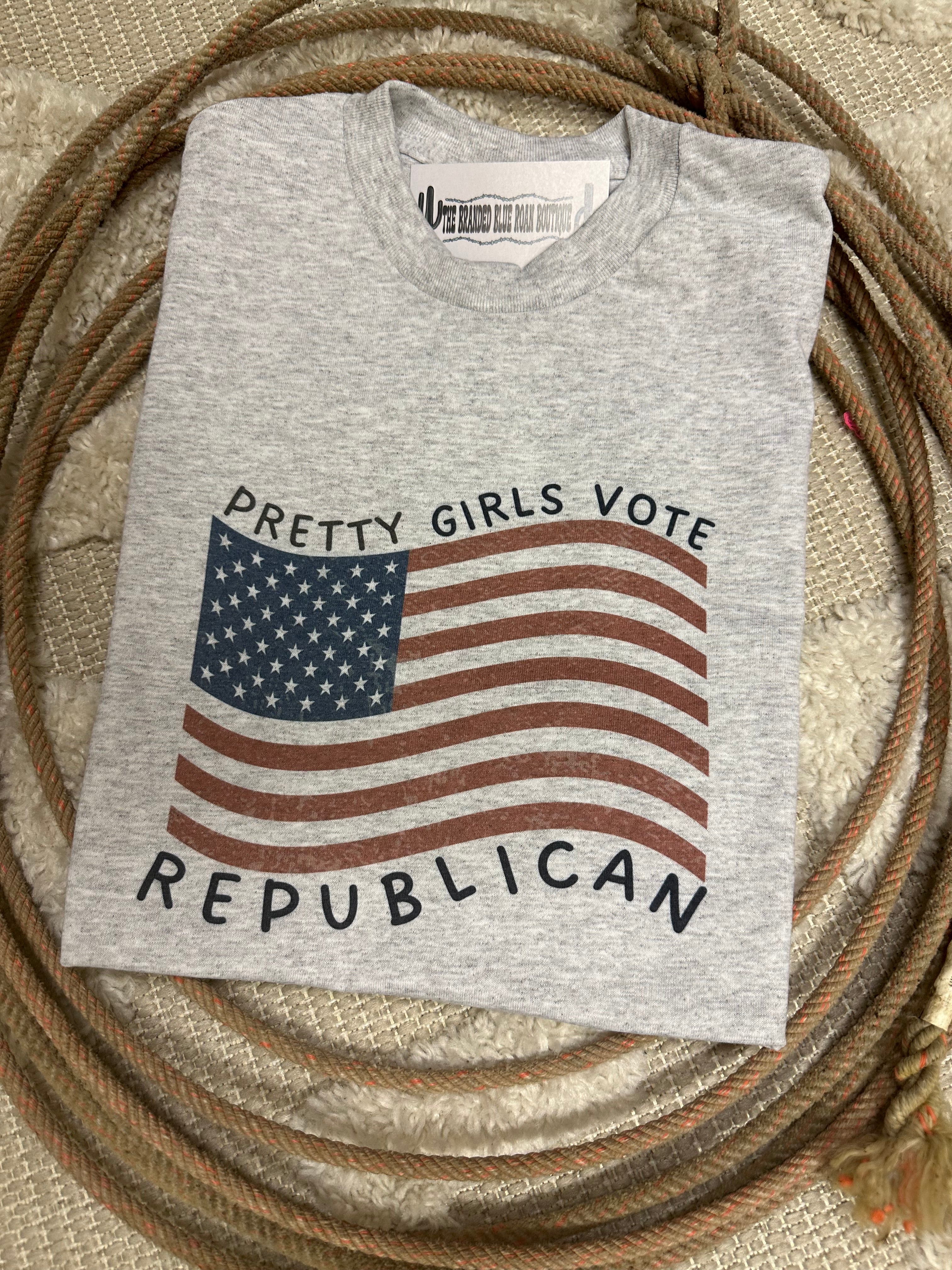 Pretty Girls Vote Republican Western Graphic Tee