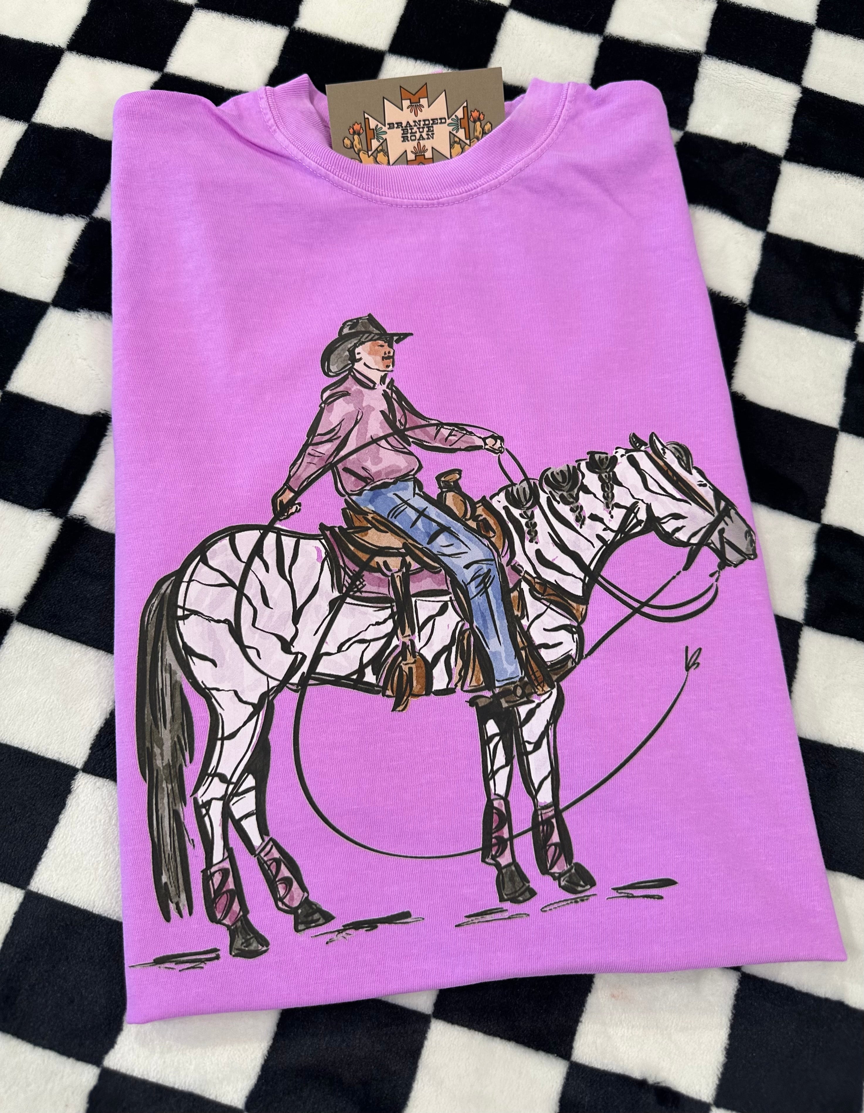 Zebra Cowboy Comfort Colors Tee