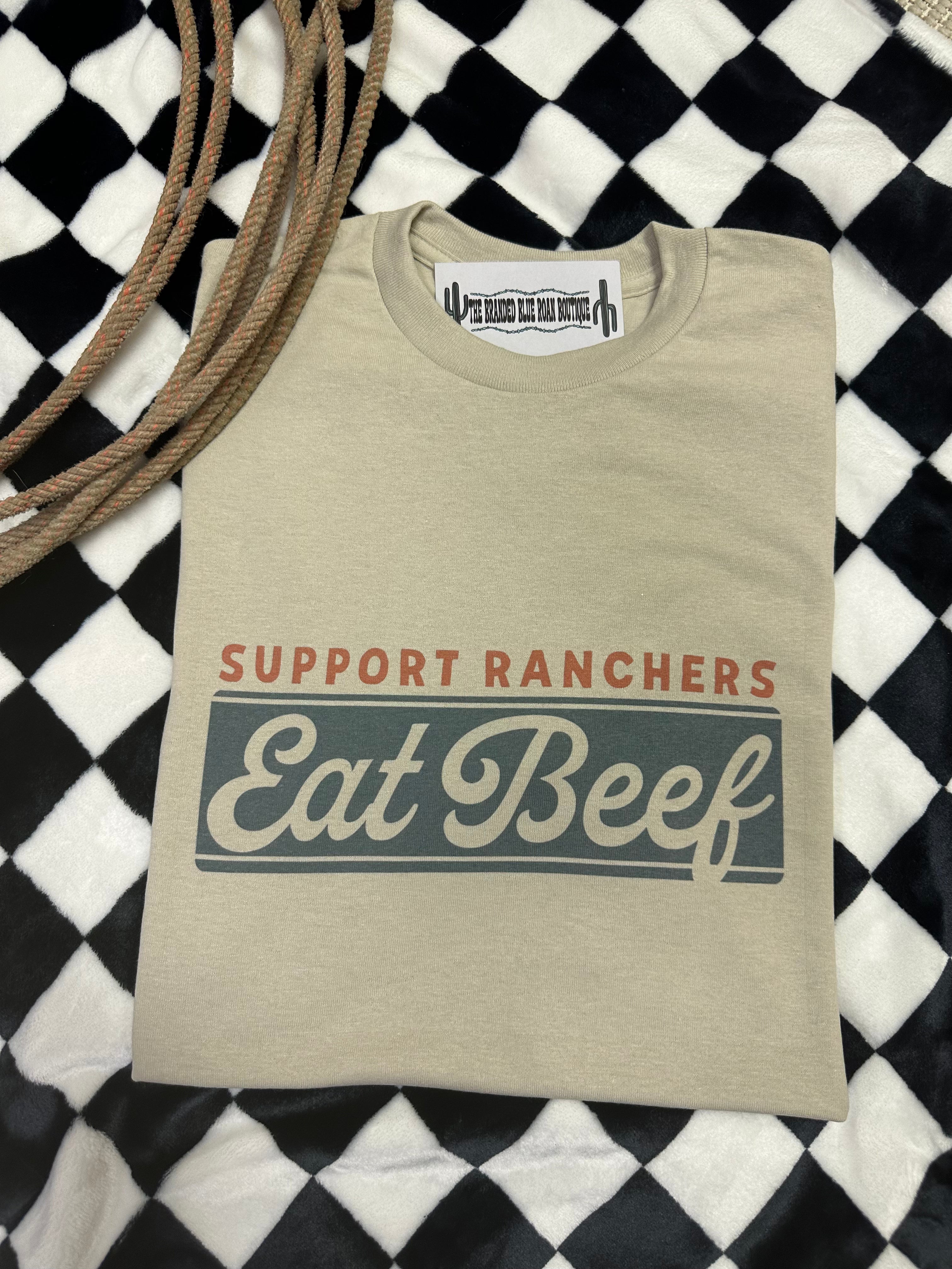 Support Ranchers, Eat Beef Western CREWNECK