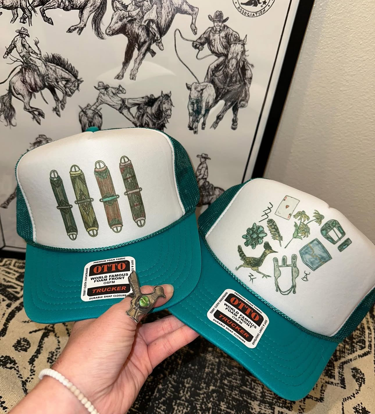 Blue Roadrunner & Cinches 3.0 Trucker Hats