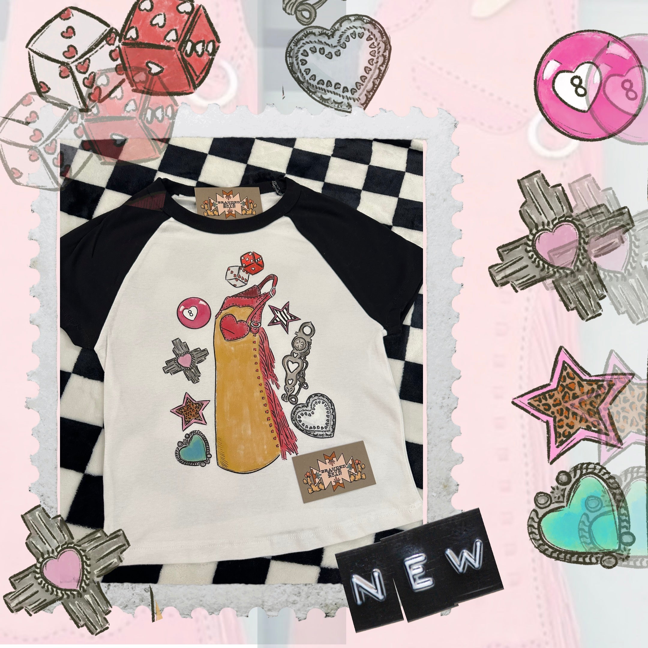 Sale - Cowgirl Things Collage Baby Tee