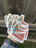 cactus checkered shoes stickers