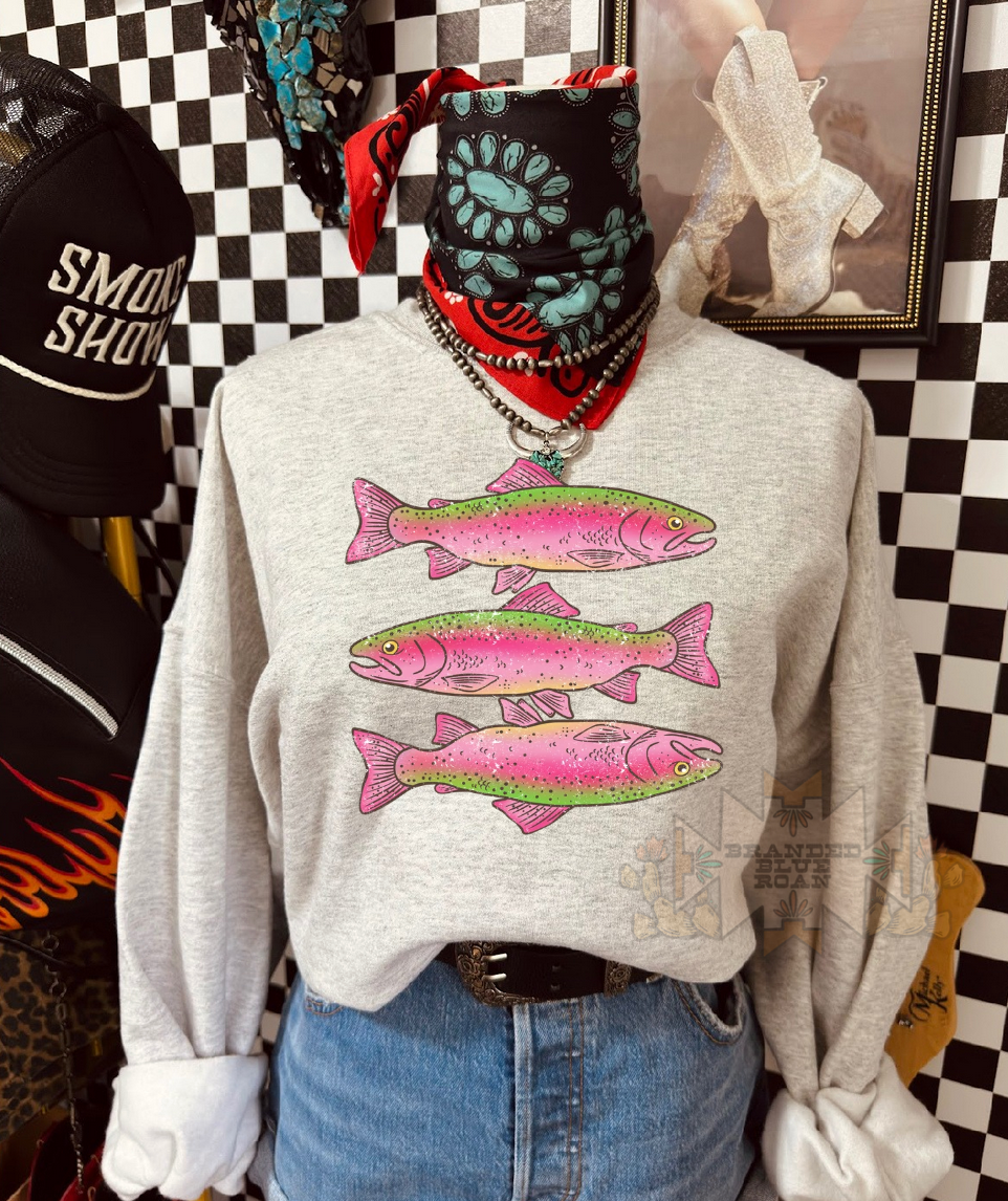 Pink Pebble Trout Graphic - Ash