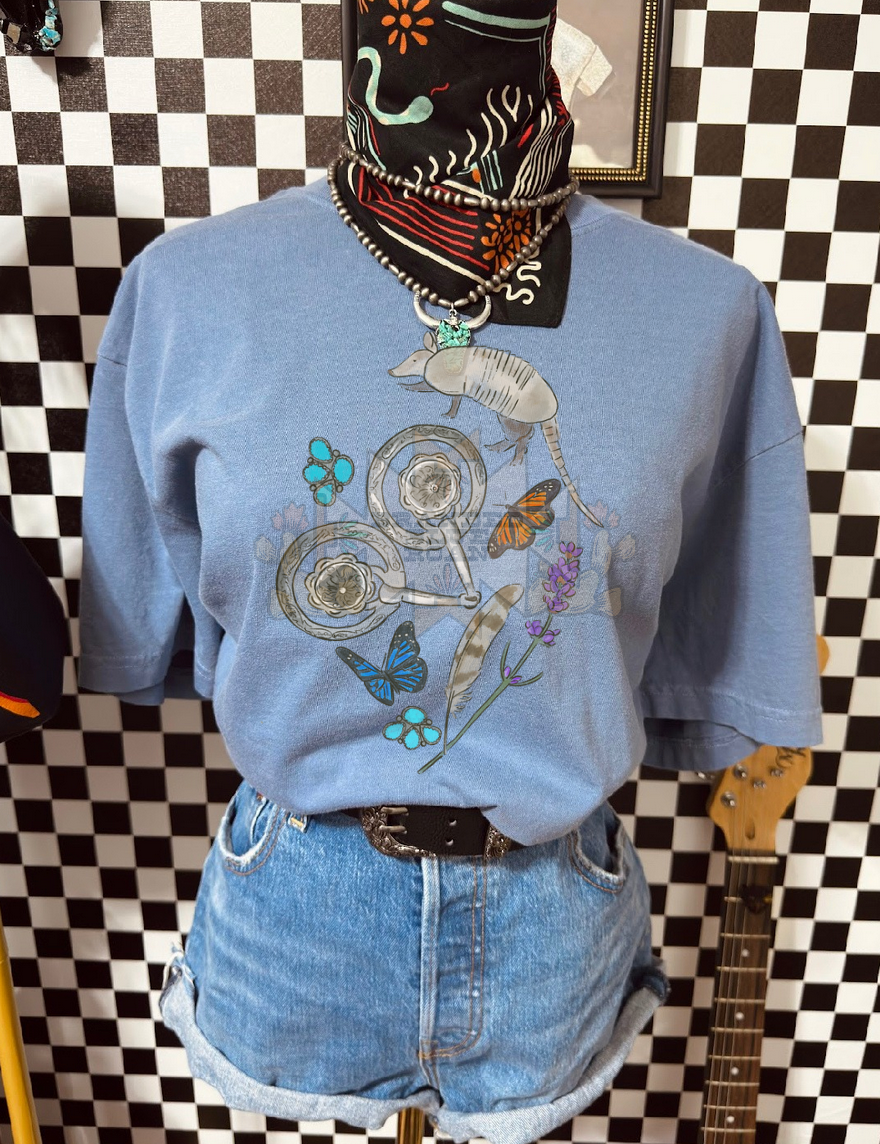 Snaffle June Collage comfort colors (blue)