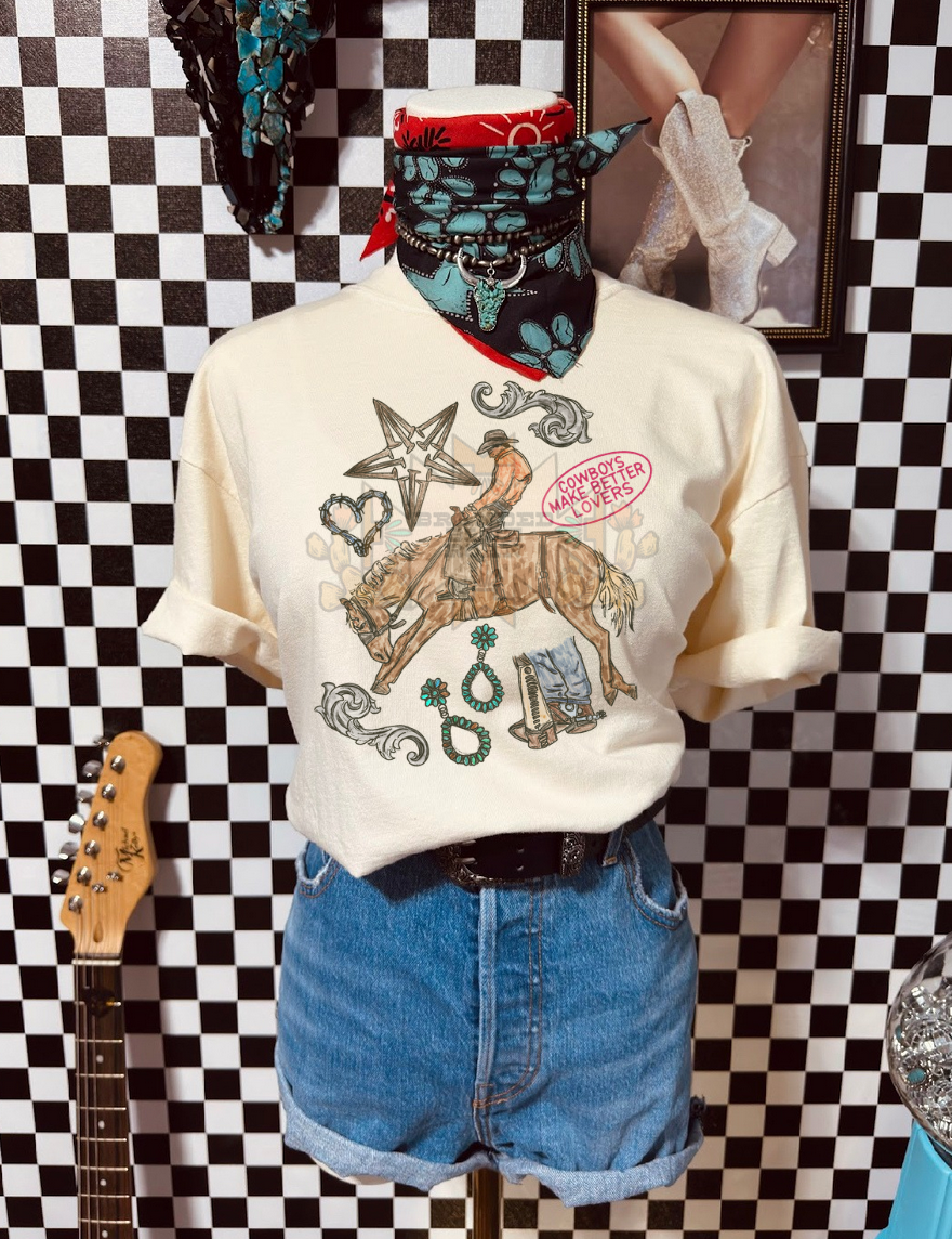 Cowboy Lovers comfort colors (cream)