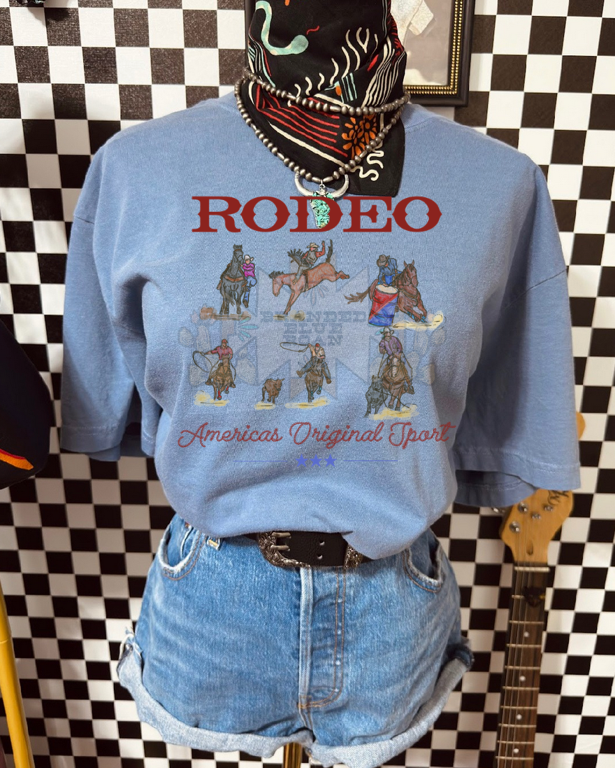Rodeo Collage comfort colors (blue)