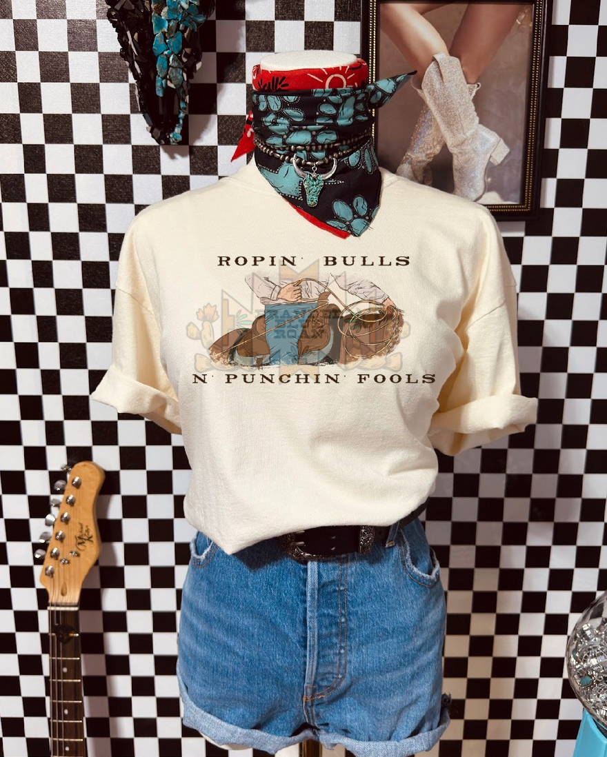 Punchin Bulls comfort colors (cream)