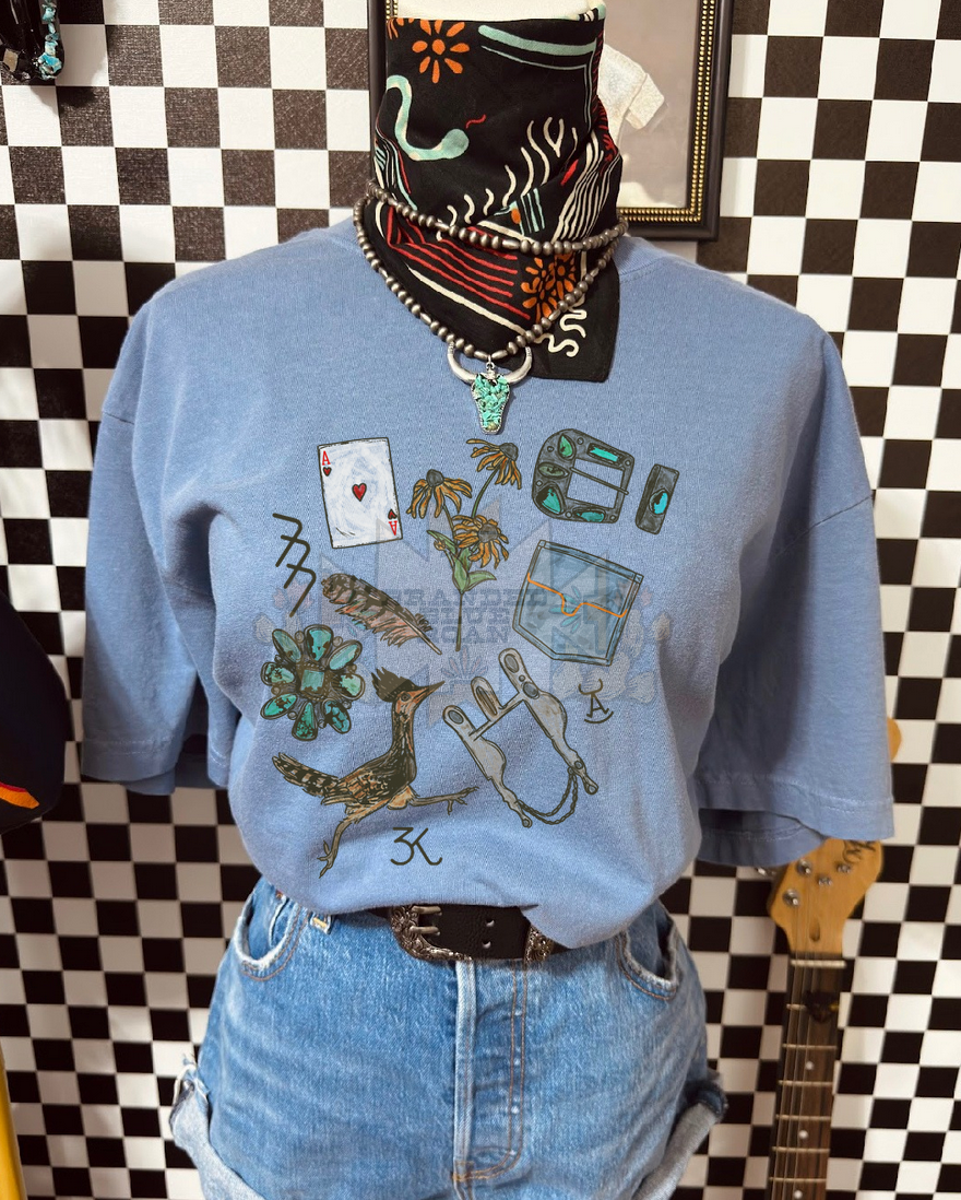 Roadrunner Collage comfort colors (blue)