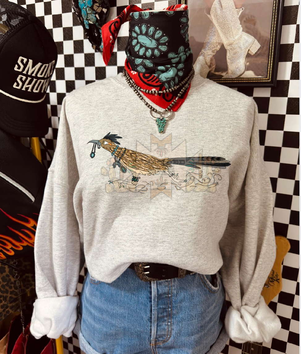 Runaway Roadrunner Graphic - Ash