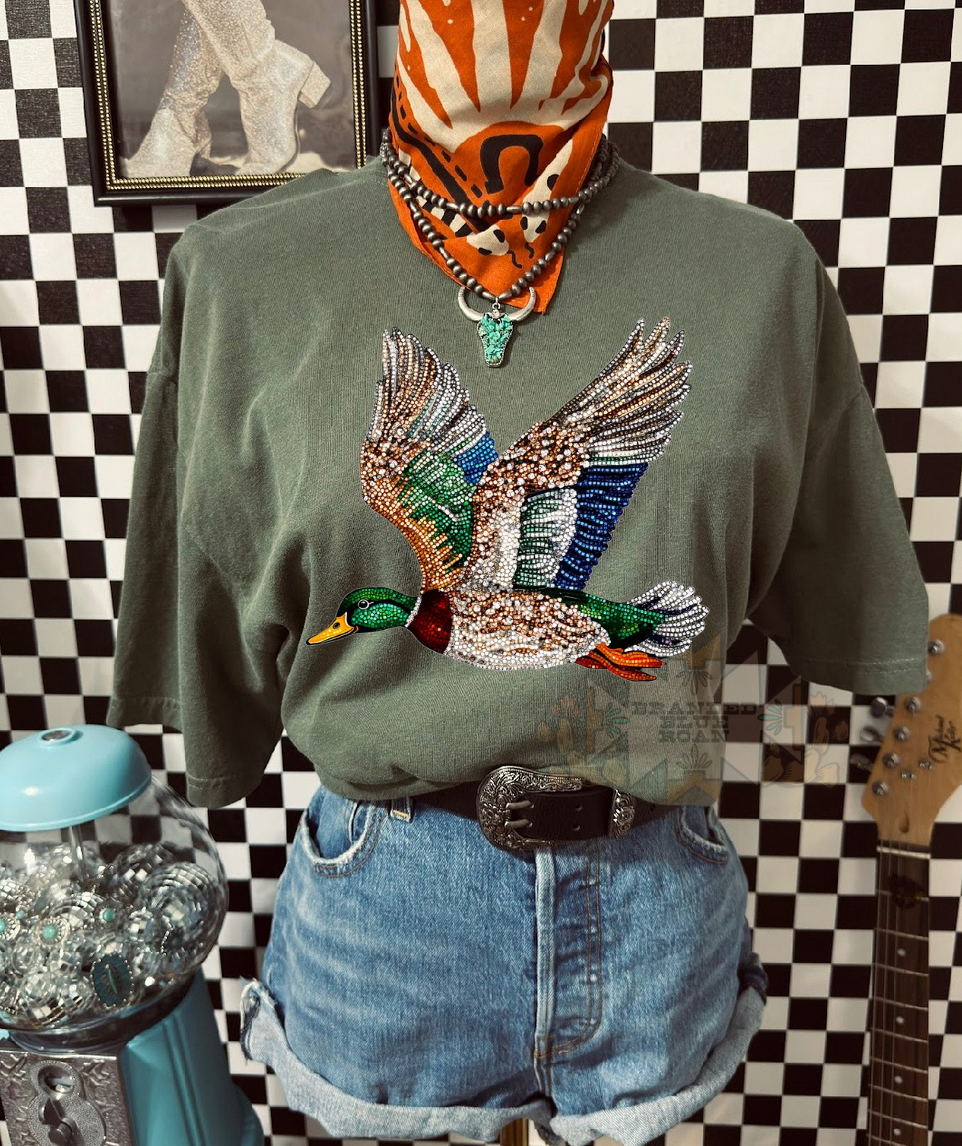 Rhinestone Mallard Comfort Colors Tee