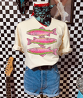 Pink Pebble Trout Comfort Colors Tee