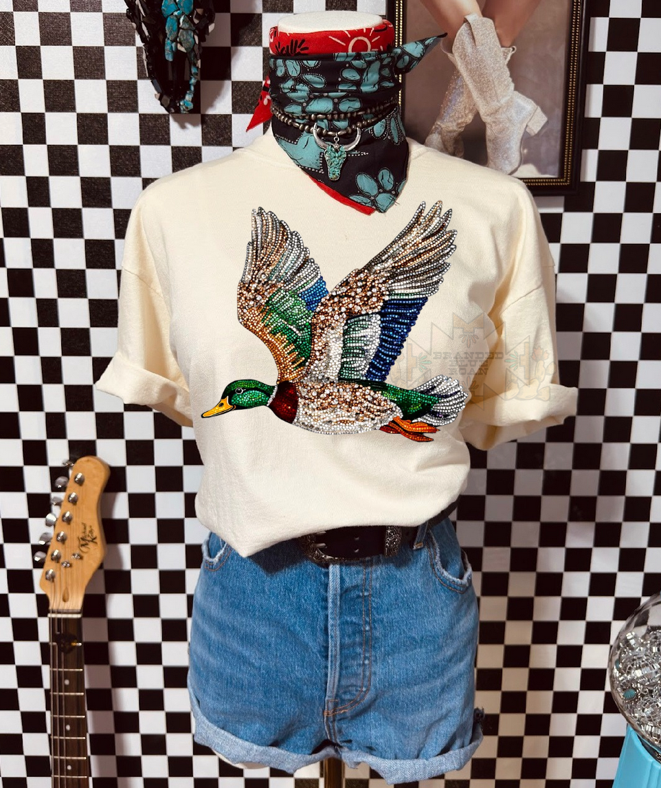 Rhinestone Mallard Comfort Colors Tee