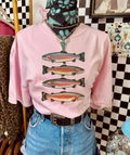 Rainbow Trout Graphic - Pink