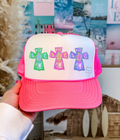 Colorful Crosses - Pink Trucker Hat